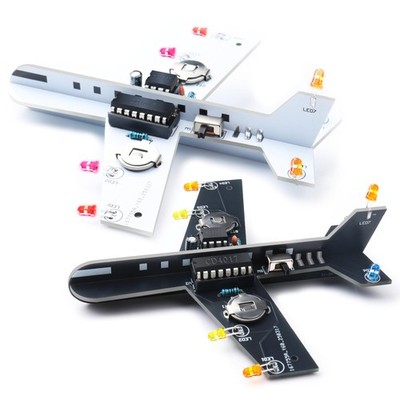 Beginner Soldering Practice Kit: Build 2 Small-sized Display Aircraft (black/...