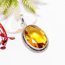 Citrine 925 Sterling Silver Jewelry Pendant, Christmas Gift, Gift For Her P41843