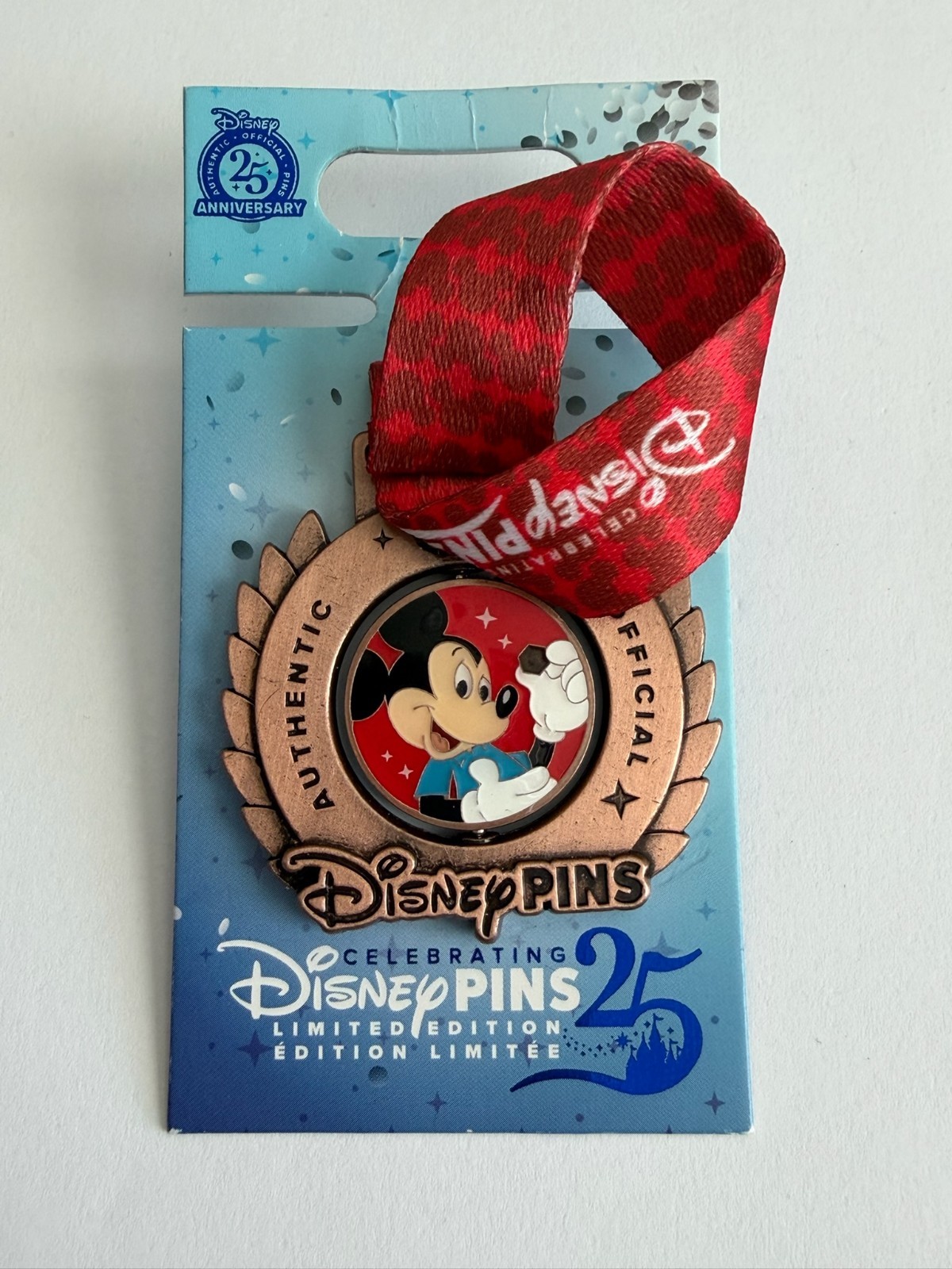 Mickey 25th Anniversary Medals January 2025 Flipper Disney Pin B