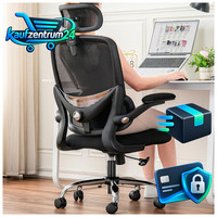 BüRostuhl Ergonomisch NetzrüCken Verstellbare LendenstüTze Schwarz 150KG