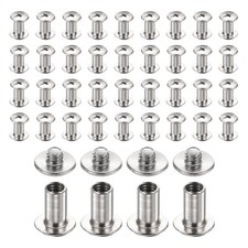 40set Phillips Chicago Screw M4x10mm Binding Post Screw, Silver