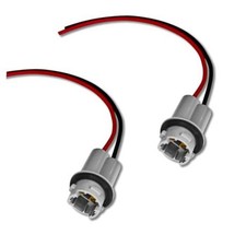 2PCS T15 Harness Pigtail Socket, 194 Bulb Socket Tail Light Wire Wiring Round
