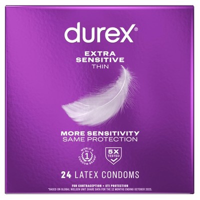 Durex Extra Sensitive Condoms 24 Pack Ultra Thin Regular Fit 56Mm