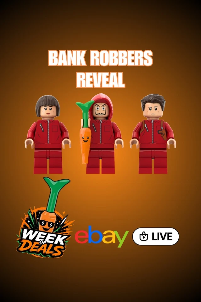 Bank Robber Reveal - Individuell bedruckte Minifiguren & Teile🥕