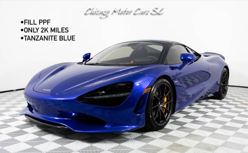 2026 McLaren 750S Only 2K Miles Full Body PPF Tanzanite Blue Finish Front Axle