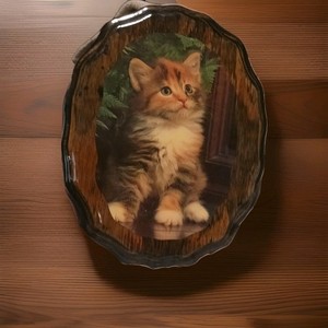 vintage decoupage wooden wall plaque