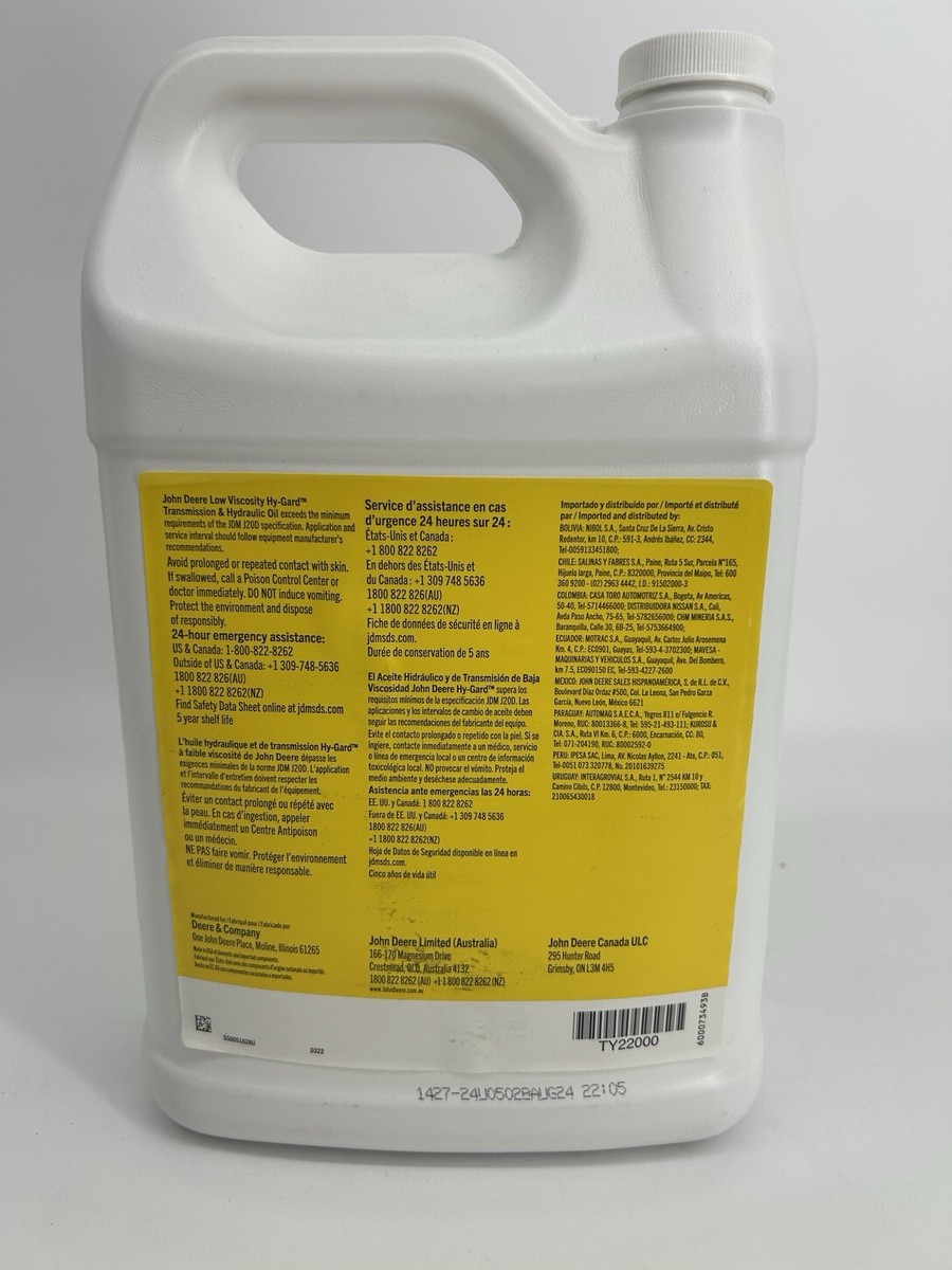 ユウトJohn Deere HY-GARD トランスミッションオイル ユウトJohn Deere HY-GARD トランスミッションオイル ユウトJohn Deere