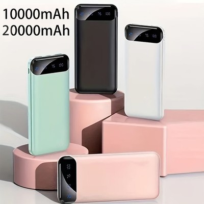 Large capacity portable power bank 10000-20000mAh, 5V2.1A portable USB charger