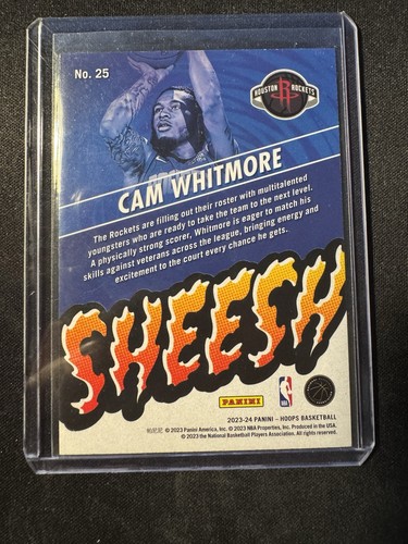Cam Whitmore 2023-24 Hoops Sheesh #25 Rookie RC Houston Rockets - Bild 2 von 2