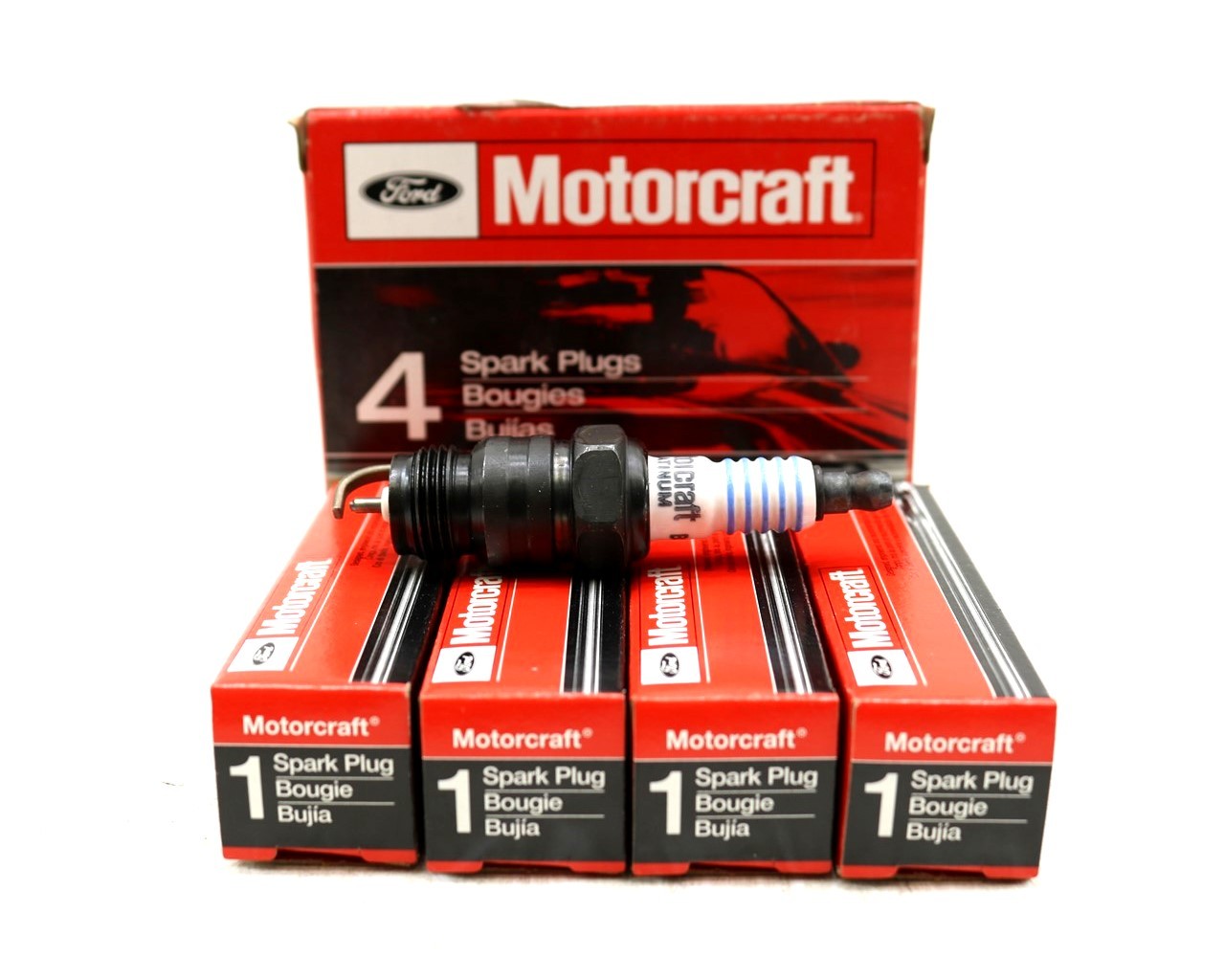 NEW Motorcraft Spark Plugs Set of 4 SP-452 Bronco 1987-92 E-150 E-250 1987-96