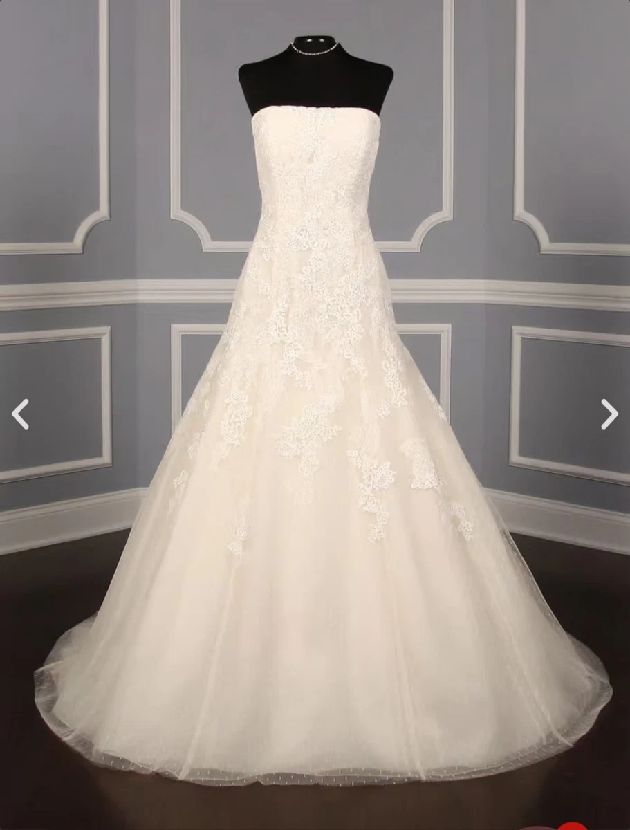 a line wedding dress ebay Ivory Satin Vintage A-line Princess Wedding Dress MW698