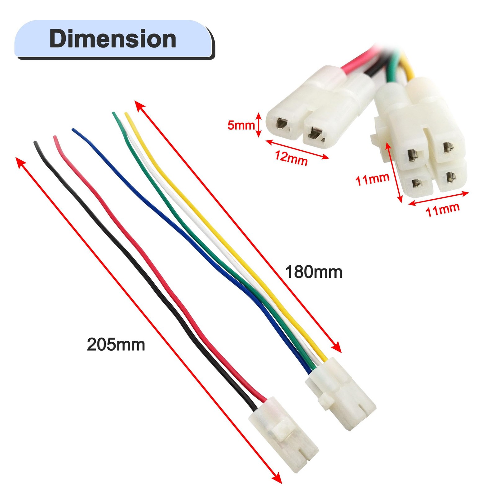 Cdi Digitest Cable CQSPMOTO CDI Cable Wire Harness Plug 4+2 Pins for GY6 50cc 70cc 90cc ...