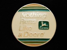 NG11167 NOS VINTAGE 1983 JOHN DEERE NOTHING RUNS LIKE A DEERE TRACTOR BUCKLE