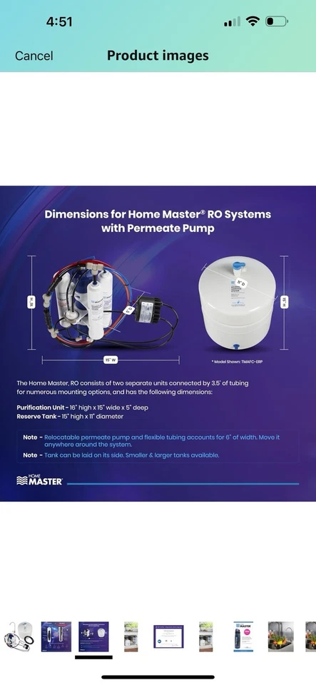 Home Master TMHP Hydroperfection Undersink Reverse Osmosis System White - Image 3 of 4