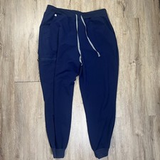 FIGS High Waisted Zamora Jogger Scrub Pants Blue XL Nurse Medical PO 2722