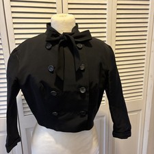 Vtg Christian Dior Black Silk Cropped Jacket ...
