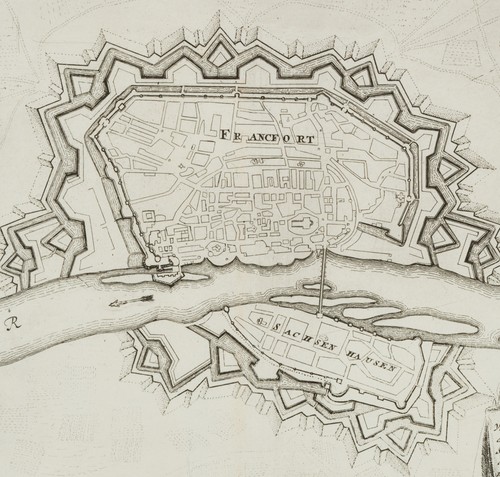Frankfurter Stadtbefestigung, um 1694, Radierung Barock Unbekannt (17.Jhd) - Picture 3 of 4