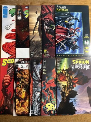 Spawn Related Lot of 10 Comic Books Todd Mcfarlane Image Comics Lot #18