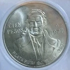 Photo of a 1977 Mexico 100 Pesos Silver from an eBay listing that sold on Jun 18, 2026