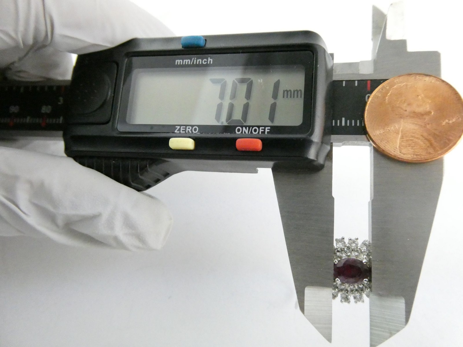 Designer Sterling Silver Ruby and White Topaz Hal… - image 12