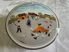 VNTG Villeroy & Boch Country Yard Laplau 3 NAIF - 6" Porcelain Trinket Box w/Lid