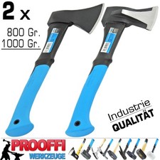 2 x Profi Spaltaxt Holzbeil Beil Axt Holz Spalten Fiberglas ERGO 800 1000 Gr.