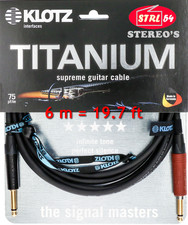 KLOTZ Titanium Supreme Gitarre Kabel TI-0600PSP 6 M Jack Silent Gerade + Gold