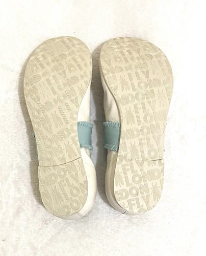 Zapatos de salón de ballet de cuero crema FLY London genuinos BNWB -Reino Unido 5 - Imagen 3 de 3