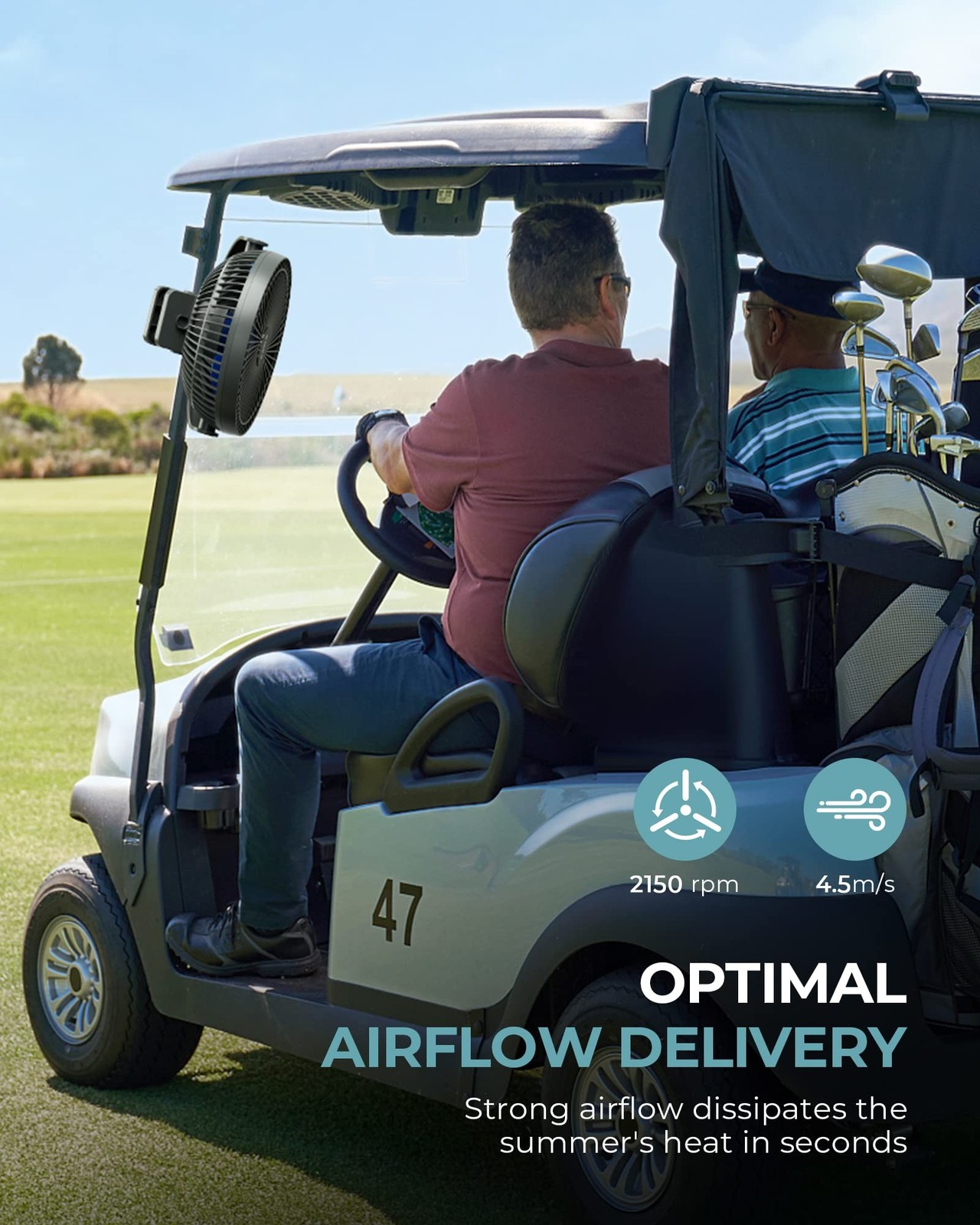 xasla 10000mAh Portable Rechargeable Clip on Fan, 8 inch Battery Operated Fan...