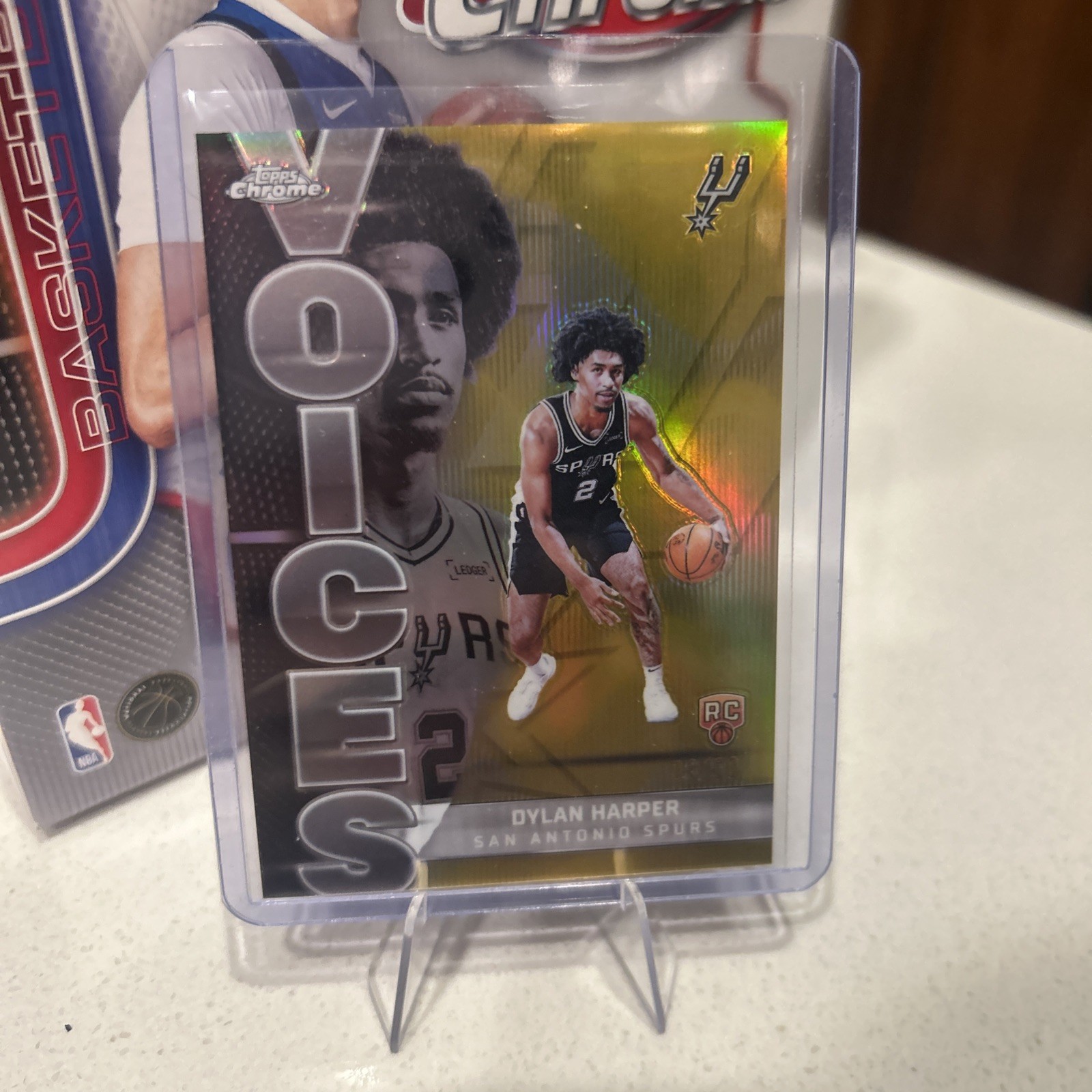 2025-26 Topps Chrome Dylan Harper Voices Gold Refractor Rookie RC /50