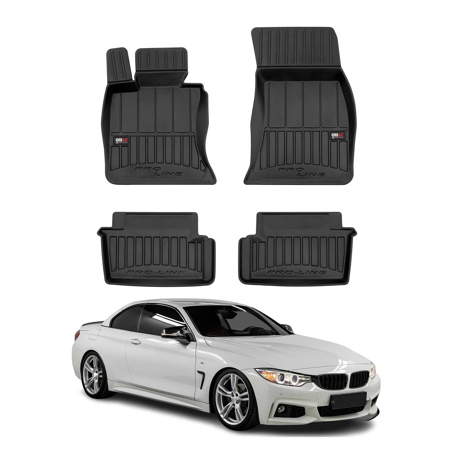 Tapis de sol étanche OMAC contre l'humidité pour habitacle de BMW Série 4 F33