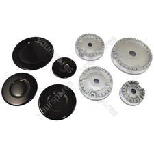 Kenwood Oven Cooker Gas Hob Burner Flame Cap Crown Black Small Medium Big