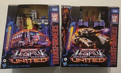 Lot of 2 Transformers Legacy Leader Class Figures OPTIMUS PRIME & GALVATRON