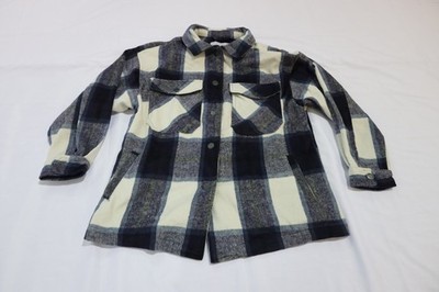 Reserve Fairfax Womens Plaid Collared Shacket JL3 Navy Plaid Size 1X NWT