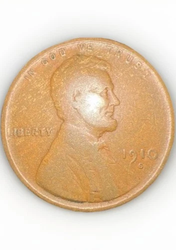 1910-S VF Wheat Penny Woody Cent Rare Improper Alloy Mix Error