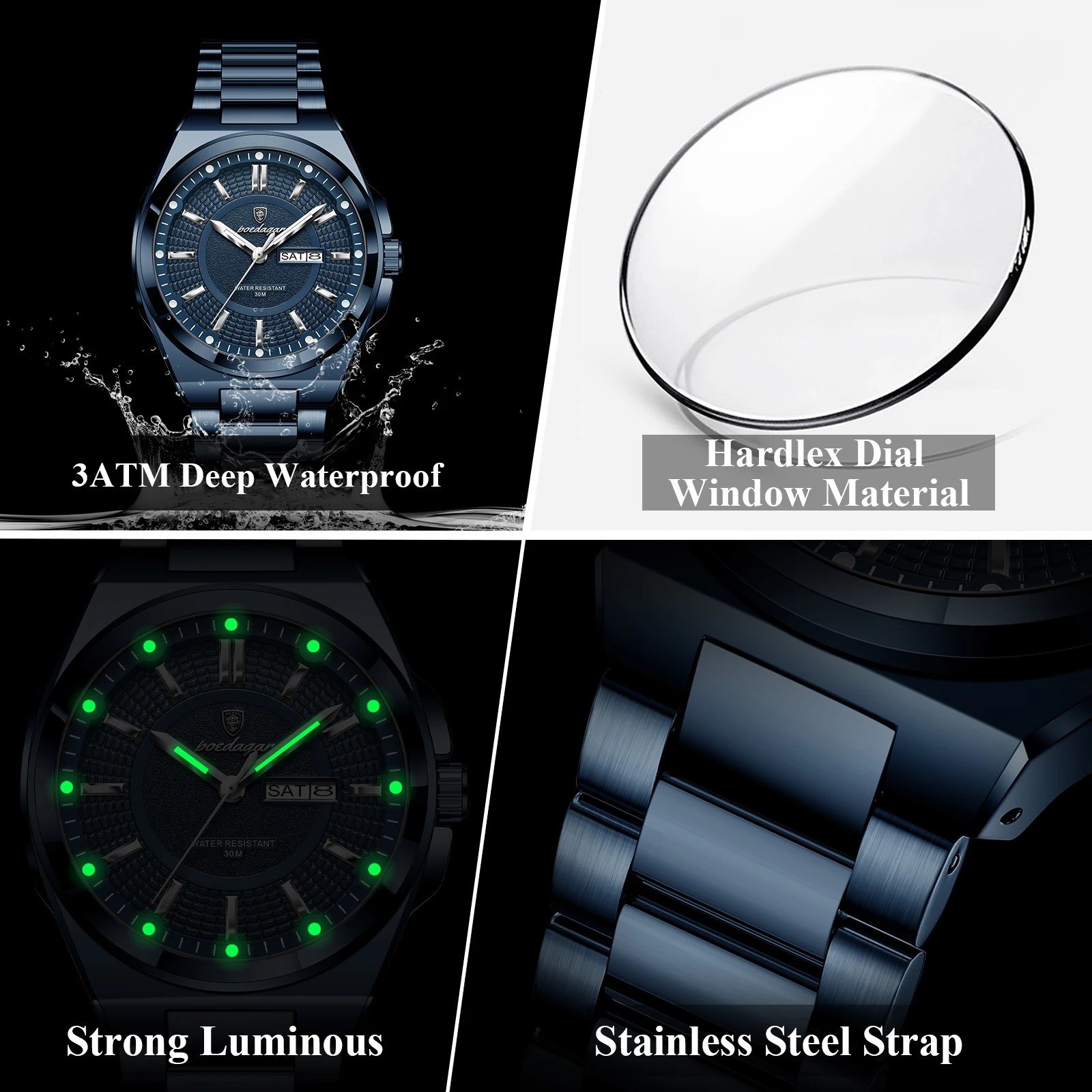 Montre étanche en acier pour le sport et vos aventures aquatiques
