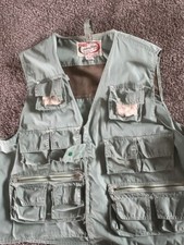 Vintage World Famous Fishing Vest, Sanforized Deluxe SizeXL