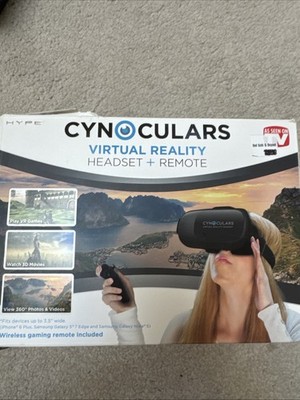 Cynoculars Virtual Reality Headset and Wireless Remote New Box Is Damaged