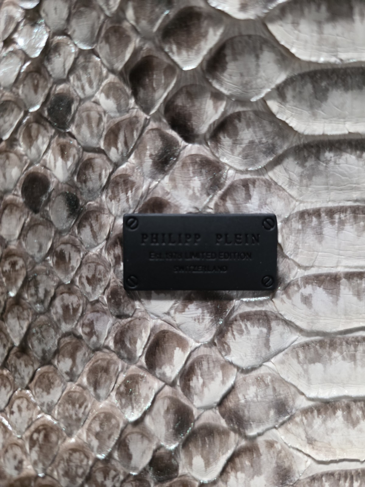 PHILIPP PLEIN PYTHON LEATHER MOTO JACKET LUXURY / XL / NEW / image 8