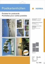 Herma Postkartenh&uuml;llen aus transparenter Folie 10x15 (WPK) 7695 | Zubeh&ouml;r f&uuml;r