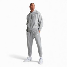 Nike Club Fleece 2 Piece Sweatsuit Size 2XL Heather Grey Hoodie Jogger Set NEW