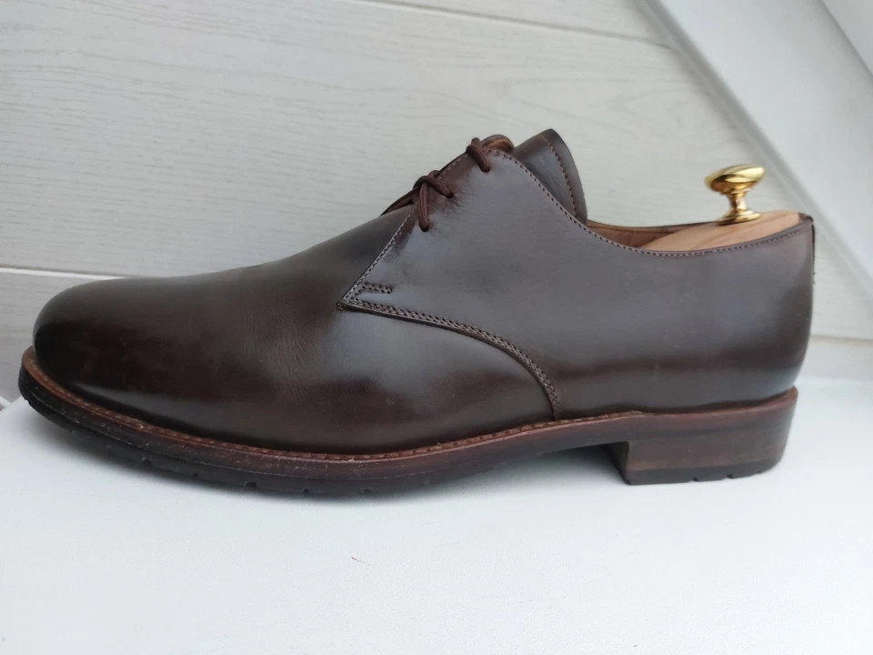 Heinrich Dinkelacker Herren Schuhe Gr. 11 46 Echtleder braun - Bild 2 von 4