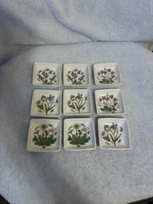 Portmeirion Botanic Garden Set Of 9 Dipper Dishes Each 3" Square New No Box