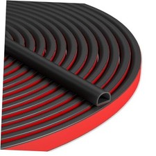 20FT Weather Stripping Door Seal - Self Adhesive S 3/8"W  1/4  T  20FT Black