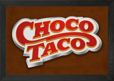 Vintage Choco Taco Emblem gerahmtes Wandbild Poster Leinwanddruck Bild