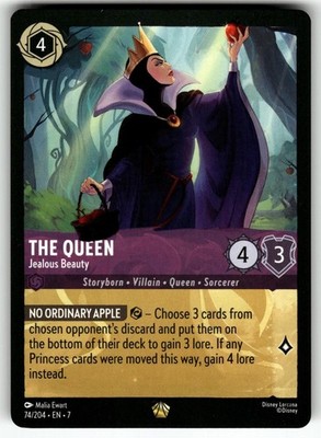 The Queen - Jealous Beauty 74/204 Legendary Archazia's Island Lorcana Near Mint