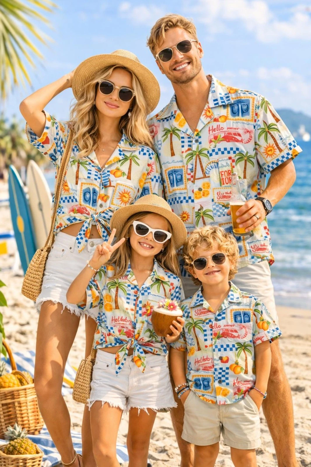 Italian Riviera Hawaiian Shirt - Vintage Retro Postcard Beach Shirt