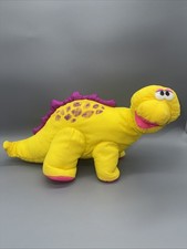 1992 Fisher Price Puffalump Bruce Brontosaurus Parachute Plush Nylon Yellow