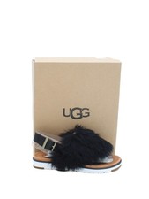 UGG Women's Sandals UK 6.5 Black Leather with Other Flat New with tags