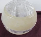 Art Deco Milk Glass Shade Ball shape 4" fitter 8-1/2" tall 8" diameter